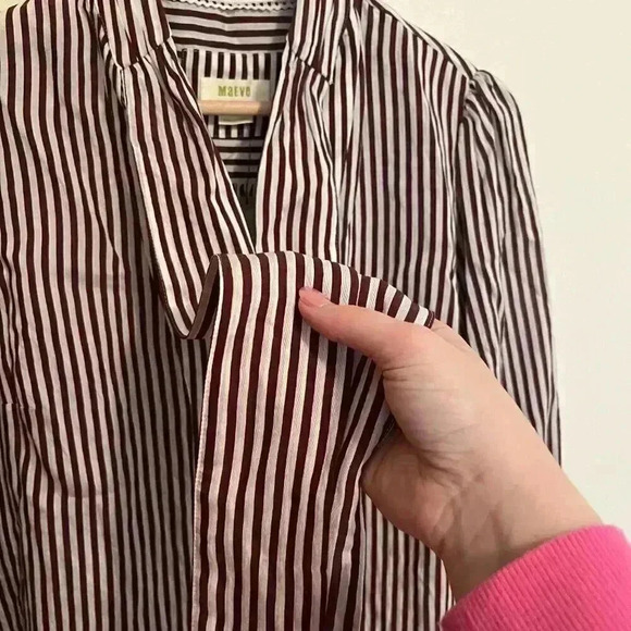 NWT Maeve Tie Neck Blouse - Picture 10 of 15